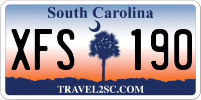 SC license plate XFS190