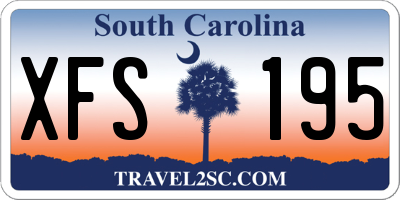SC license plate XFS195