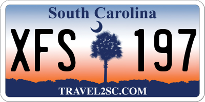 SC license plate XFS197