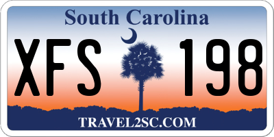 SC license plate XFS198