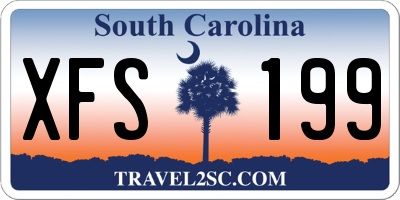 SC license plate XFS199