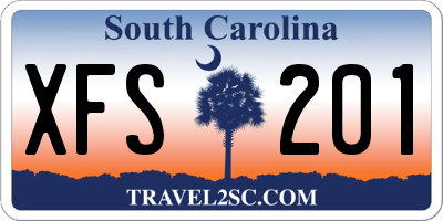 SC license plate XFS201