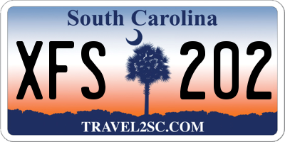 SC license plate XFS202