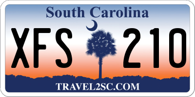 SC license plate XFS210