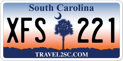 SC license plate XFS221