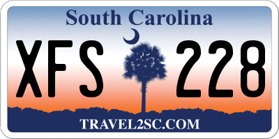 SC license plate XFS228