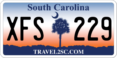 SC license plate XFS229