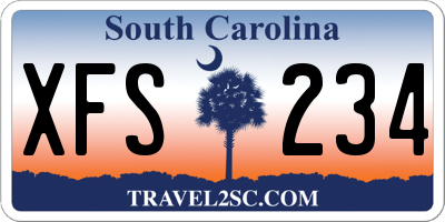 SC license plate XFS234