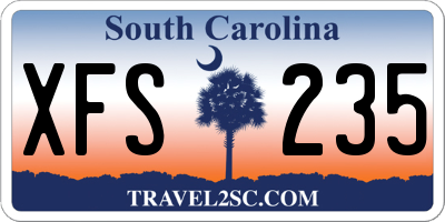 SC license plate XFS235