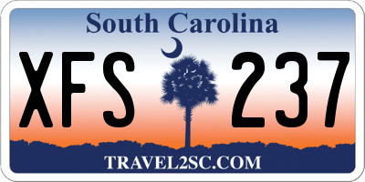 SC license plate XFS237