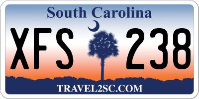 SC license plate XFS238