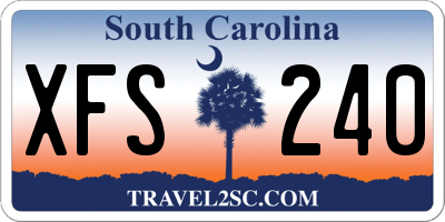 SC license plate XFS240