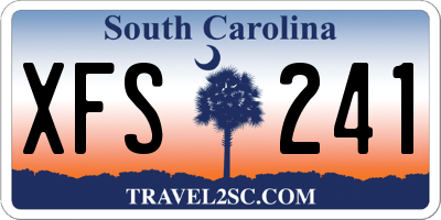 SC license plate XFS241