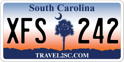 SC license plate XFS242