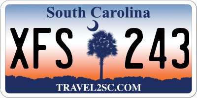 SC license plate XFS243