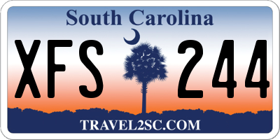 SC license plate XFS244