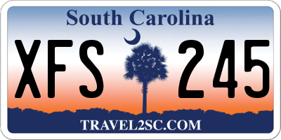 SC license plate XFS245