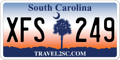 SC license plate XFS249