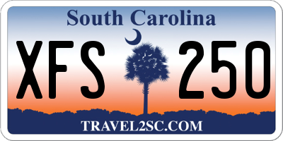 SC license plate XFS250