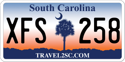 SC license plate XFS258
