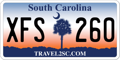 SC license plate XFS260