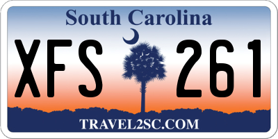SC license plate XFS261