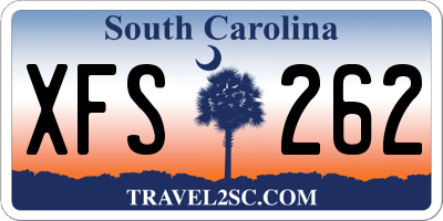 SC license plate XFS262