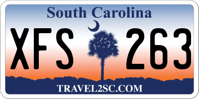 SC license plate XFS263