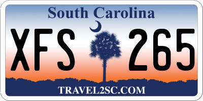 SC license plate XFS265