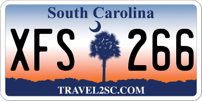 SC license plate XFS266