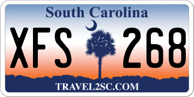 SC license plate XFS268