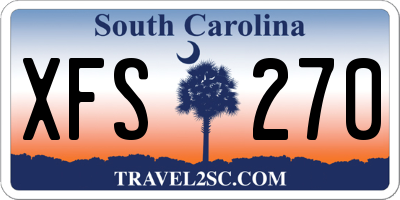 SC license plate XFS270