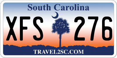 SC license plate XFS276