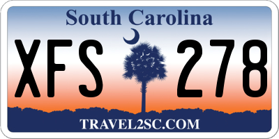 SC license plate XFS278