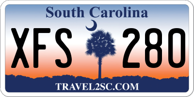 SC license plate XFS280