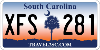 SC license plate XFS281