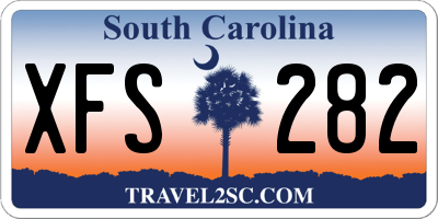 SC license plate XFS282