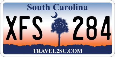 SC license plate XFS284