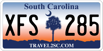 SC license plate XFS285