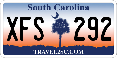 SC license plate XFS292