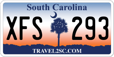 SC license plate XFS293