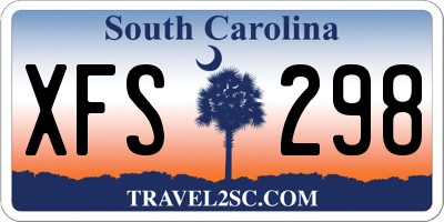 SC license plate XFS298