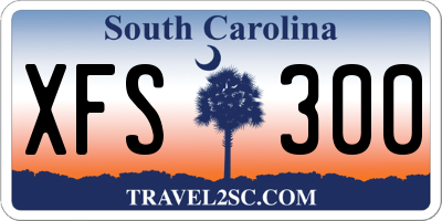 SC license plate XFS300