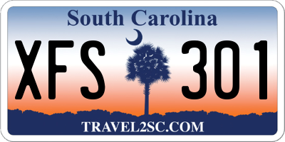 SC license plate XFS301