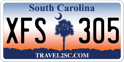 SC license plate XFS305
