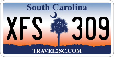 SC license plate XFS309