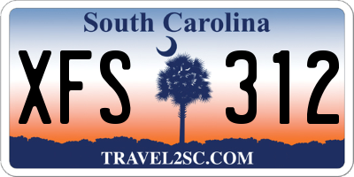 SC license plate XFS312