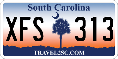 SC license plate XFS313