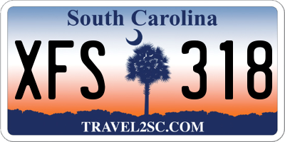 SC license plate XFS318