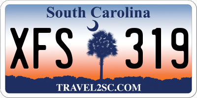 SC license plate XFS319